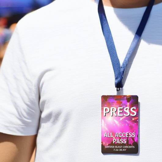 PRESS オールアクセスパス コンサートイベント バッジ