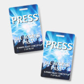 PRESS オールアクセスパス コンサートイベント バッジ (正面＆裏面)