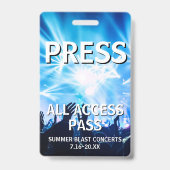 PRESS オールアクセスパス コンサートイベント バッジ (正面)