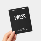 Press All Access Pass Event Coverage ID バッジ (手持ち)