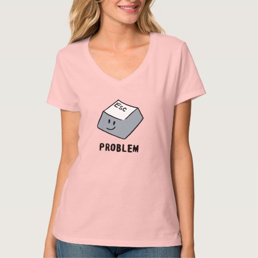 Press Esc to Escape Life Problems Funny Minimal  Tシャツ (正面)