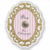Press For Champagne Pink Gold Baroque Luxury Frame シール (正面)