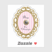 Press For Champagne Pink Gold Baroque Luxury Frame シール (シート)