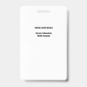 PRESS PASS Photo I.D. Badge バッジ (裏面)