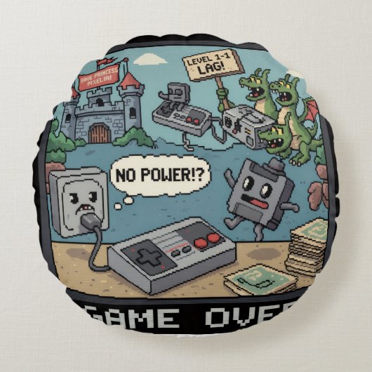 Press Start for Nostalgia! (And a Few Laughs) ラウンドクッション (正面)