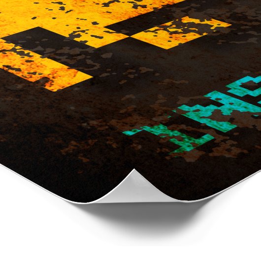 Press Start Insert Coin Arcade Pixel ポスター (角)