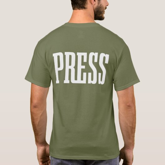 Press Two Sided Reporter Journo特派員 Tシャツ (裏面)