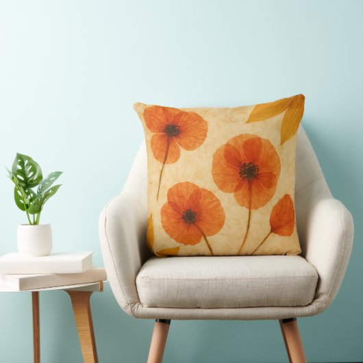Pressed Flower Herbarium Decorative Throw Pillow クッション (椅子)