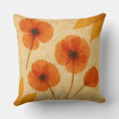 Pressed Flower Herbarium Decorative Throw Pillow クッション (裏面)