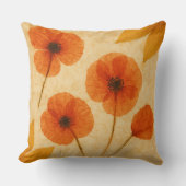 Pressed Flower Herbarium Decorative Throw Pillow クッション (正面)