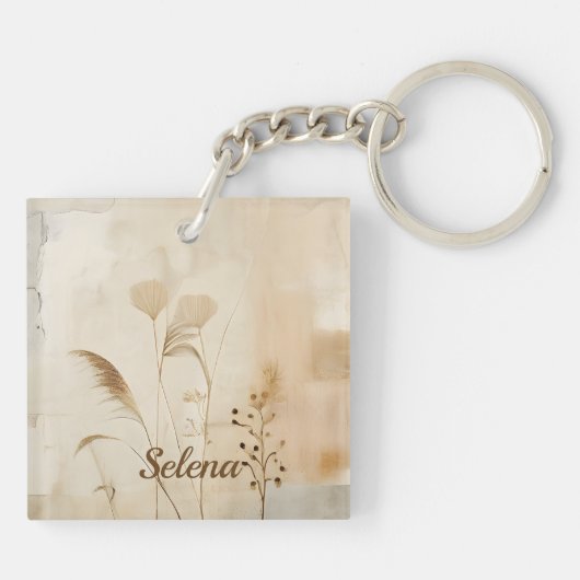 Pressed Flowers and Grass キーホルダー (裏面)