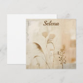 Pressed Flowers and Grass ノートカード (正面/裏面)