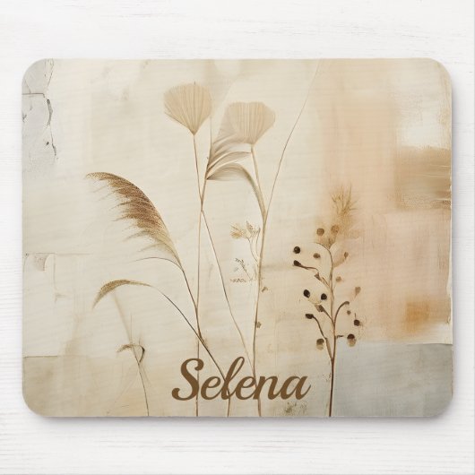 Pressed Flowers and Grass Mouse Pad マウスパッド (正面)