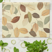 Pressed Leaf Harmony – Vintage Botanical (10) キッチンタオル (折り畳み)