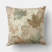 Pressed Leaf Harmony – Vintage Botanical (4) クッション (裏面)