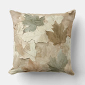 Pressed Leaf Harmony – Vintage Botanical (4) クッション (正面)