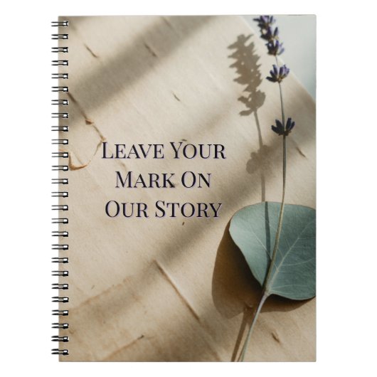 Pressed Rose Keepsake Guest Book | Heirloom Floral ノートブック (正面)