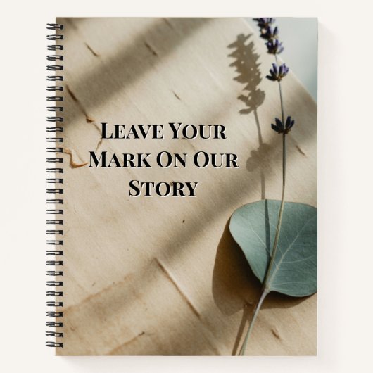 Pressed Rose Keepsake Guest Book | Heirloom Floral ノートブック (正面)