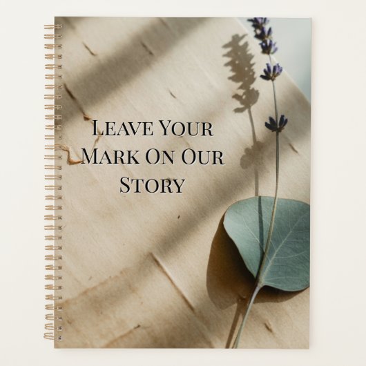 Pressed Rose Keepsake Guest Book | Heirloom Floral プランナー手帳 (正面)