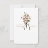 Pressed Wildflower Baby in Bloom Boho Baby Shower サンキューカード (裏面)