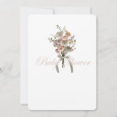 Pressed Wildflower Baby in Bloom Boho Baby Shower 招待状 (裏面)