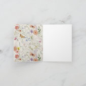 Pressed Wildflower Bridal Shower Thank You Card サンキューカード (内部)