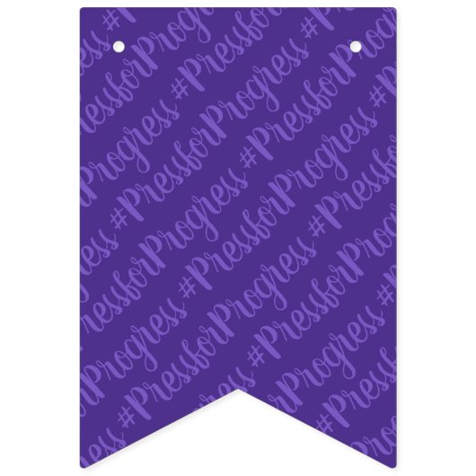 #PressforProgressのHashTag国際的なレディース日 バンティングフラッグ (第2の旗)