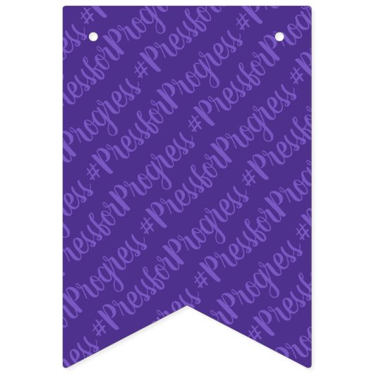 #PressforProgressのHashTag国際的なレディース日 バンティングフラッグ (第3の旗)