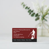Pressure Cleaning Services Modern Business Cards 名刺 (スタンド正面)