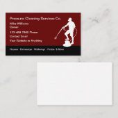 Pressure Cleaning Services Modern Business Cards 名刺 (正面/裏面)