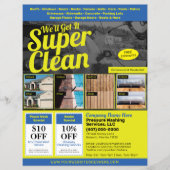 Pressure Power Washing Flyer EDDM Template チラシ (正面)
