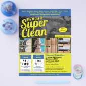 Pressure Power Washing  Flyer EDDM Template チラシ (シングル)