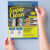 Pressure Power Washing  Flyer EDDM Template チラシ (手)