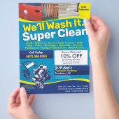 Pressure Power Washing  Flyer Template チラシ (手)