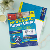 Pressure Power Washing Flyer Template チラシ (正面&裏面)