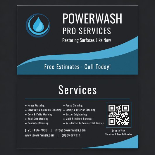 Pressure Washer QR Code Professional 名刺