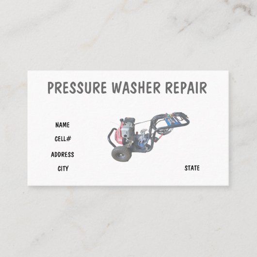 Pressure Washer Repair 名刺 (正面)