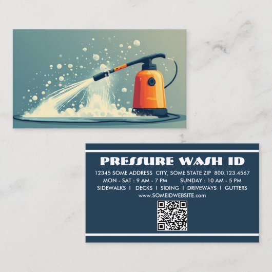 PRESSURE WASHER with qr code ロイヤリティカード (正面/裏面)