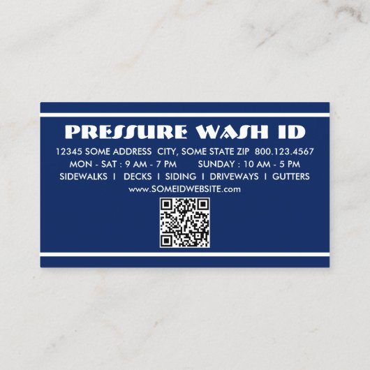 PRESSURE WASHER with qr code ロイヤリティカード (裏面)