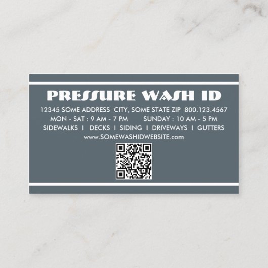 PRESSURE WASHER with qr code ロイヤリティカード (裏面)