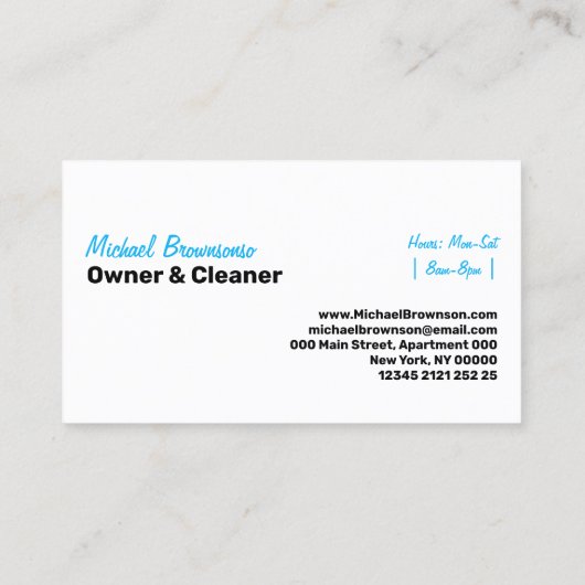 Pressure Washing Patriotic Power 名刺 (裏面)