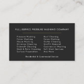 Pressure Washing Power Wash 名刺 (裏面)