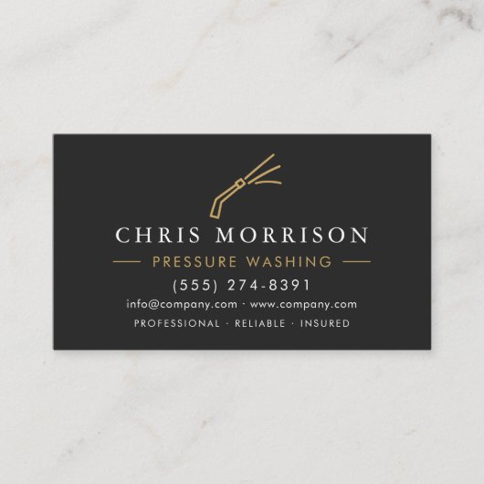 Pressure Washing Power Wash 名刺 (正面)