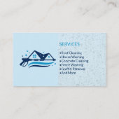 Pressure Washing Power Wash Cleaning Water Drops 名刺 (裏面)