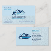 Pressure Washing Power Wash Cleaning Water Drops 名刺 (正面/裏面)