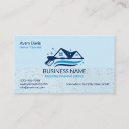 Pressure Washing Power Wash Cleaning Water Drops 名刺