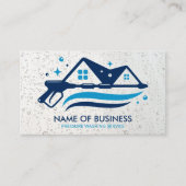 Pressure Washing Power Wash Water Drops 名刺 (正面)