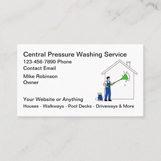 Pressure Washing Services Business Cards 名刺 (正面)