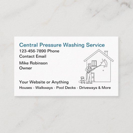 Pressure Washing Services Business Cards 名刺 (正面)