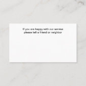 Pressure Washing Services Business Cards 名刺 (裏面)